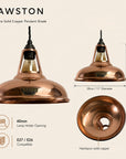 Cawston Solid Copper Coolicon Lampshade Pendant Light - 11 Inch