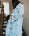 Paisley Blue Muslin Dressing Gown