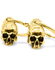 Gold Hel Skull Hoop Earrings