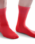 Plain Bamboo Socks - Sports Car Red