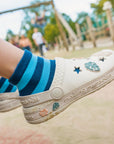 Children's Blue Stripe Bamboo Socks