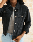 Black Denim Mama Jacket