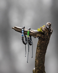Premium forest bracelet with authentic volcanic stones, green gemstones, adjustable size, inspired by Iceland by Arcticus at brixbailey.com