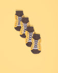 Premium non-slip dog socks, paw protectors for clean dry paws, pack of 3 with pumpkin sneakers heart designs by Body and I at brixbailey.com