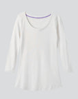 3/4 Sleeve Scoop Neck Cotton Modal T-Shirt