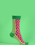 Luxury watermelon socks for men, premium cotton blend, stylish spring design, best-selling fun print, size 40-45 by Body and I at brixbailey.com