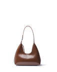 Caramel leather hobo bag by Alexia with silver hardware and zipper closure at www.brixbailey.com