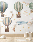 Colourful Hot Air Balloons Wall Sticker for Kids Rooms