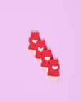 Premium non-slip dog socks, paw protectors for clean dry paws, pack of 3 with pumpkin sneakers heart designs by Body and I at brixbailey.com