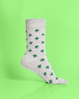 Luxury cactus print socks, premium cotton blend with stylish succulent design, best-selling cozy unisex footwear for autumn by Body and I at brixbailey.com