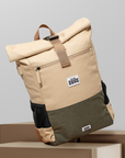 Premium Polar Explorer Backpack, waterproof hemp backpack with laptop compartment, USB charging, ergonomic support, adjustable straps by Arcticus at brixbailey.com