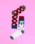Luxury animal print mismatch socks, pack of 4, stylish mix and match designs, premium cotton blend, trendy mens socks by Body and I at brixbailey.com