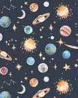 Watercolour Planet Wallpaper | Solar System, Stars & Rockets | Kids Bedroom