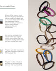 Black Plastic-Free Hair Ties - 6 Pack