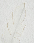 White Feather Wall Art with Champagne Beaded Frame