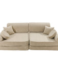 Large Modular Sofa for Kids - Premium Corduroy Ecru