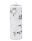 Elegant 3x8 Marble LED Candle | Natural Glow Luxury