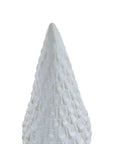Frosted White Ceramic Spruce Tree Ornament