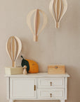 3D Wooden Ceiling Decoration - Set of 3 Hot Air Baloons