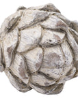 Decorative large ceramic artichoke ornament in antique white, 15cm tall, perfect for stylish home accents.by Sostter at brixbailey.com