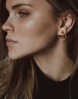 Gold Chord Statement Earrings