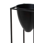 Matt Black Bullet Planter for Indoor Living Spaces