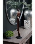 Bronze and copper jazz musician sculpture playing violin, art deco style resin decor for modern interiors by Sostter at brixbailey.com