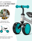 CUTIE Balance Bike – Safe, Adjustable for Toddlers with Kitten Print by Kinderkraft at www.brixbailey.com