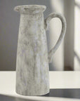 Rustic 32oz Ceramic Tall Water Pitcher Jug