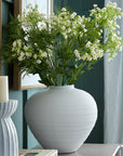 Large Matte White Ceramic Vase Statement Piece