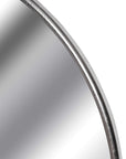 Oversized 125cm silver foil wall mirror with circular design for elegant home decor by sostter at brixbailey.com