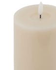 Taupe LED Wax Candle with Melted Effect