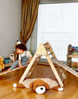4 Pieces Montessori Climbing Set - Climbing Triangle - Arch/Rocker and 2 Ramps-3