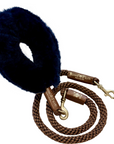 Bundle Shearling Fur Grip + Rope Leash for Dogs
