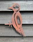 Rusty Metal Woodpecker Garden Decoration