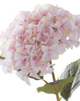 Pink lifelike hydrangea stem, 45 inches tall, ultra-realistic plastic petals for elegant home decor arrangements (124 chars) by sostter at brixbailey.com
