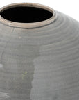 Elegant Garda Grey Glazed Regola Vase | Modern Home Decor