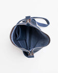 Dark Blue Leather Shoulder Bag