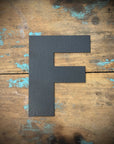 12" and 5" Black Fat Font Metal Letters.