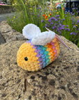 Beatrice The Bee -Crochet Bumblebee Plush – Chunky Handmade Bee Plushie Gift