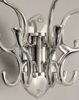 Metal Swivel Coat Rack | 5 Hook Wall Hanger | Solid Brass, Black or Chrome