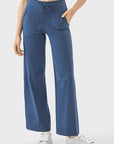 Drawstring Active Pants with Pockets-0