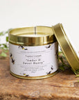 Amber & Sweet Honey Candle in a Matt Gold Tin