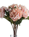 Lifelike artificial peach peonies with realistic petals and buds, perfect for home decor by sostter at brixbailey.com