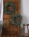Frosted Pine Wreath with Natural Pinecones