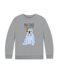 Furry Road Cool: Bulldog Power Kid’s Sweatshirt for Playtime Warriors!