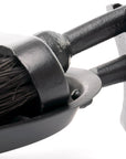Sleek Black Fireplace Hearth Tidy with Crook Handle