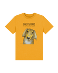 Mischievous Long Haired Hot Dog Kids' T-Shirt – Small Pup, Big Attitude!