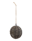 Handwoven Wicker Christmas Bauble Natural Ornament