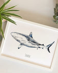 Personalised Shark Watercolour Fine Art Print
